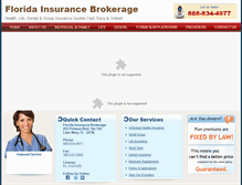 Tablet Screenshot of floridainsurancebrokerage.com